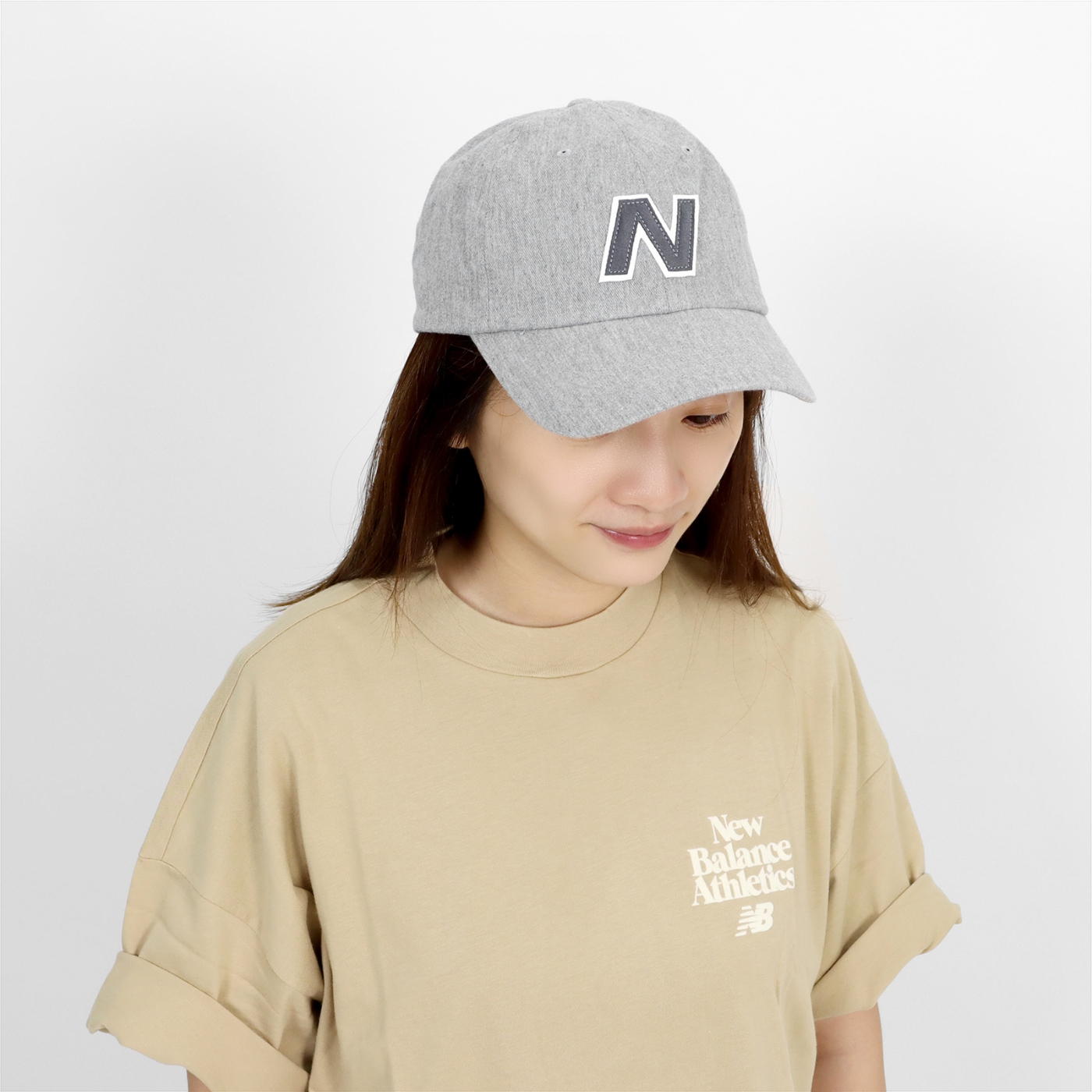 New Balance 帽子V990 Block N Baseball Cap 男女款灰色鴨舌帽老 