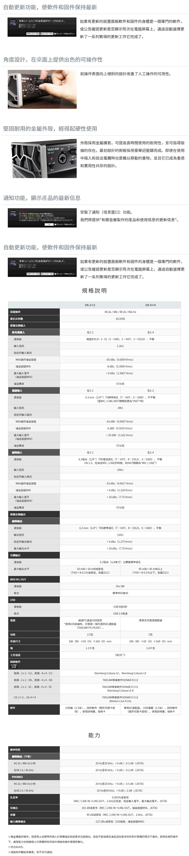 【日本TASCAM】USB錄音介面 US-2x2