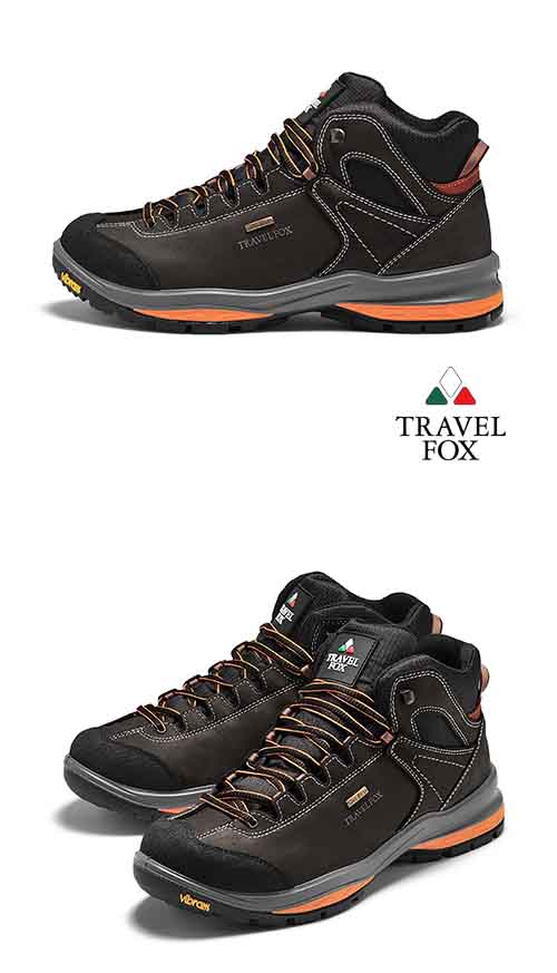 TRAVEL FOX(男) 牛巴戈防震禦寒運動登山鞋 - 朵霞灰