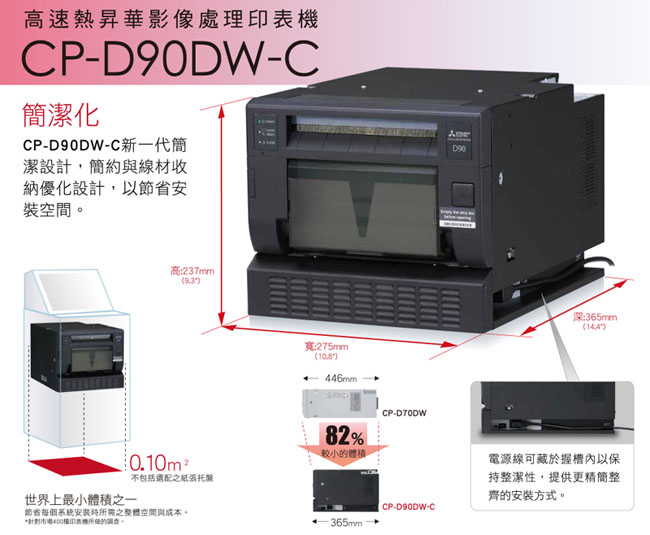 三菱高速熱昇華影像處理印表機 CP-D90DW-C