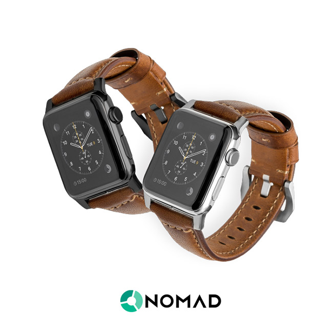 美國NOMADxHORWEEN皮革 Apple Watch 42/44mm錶帶-經典款