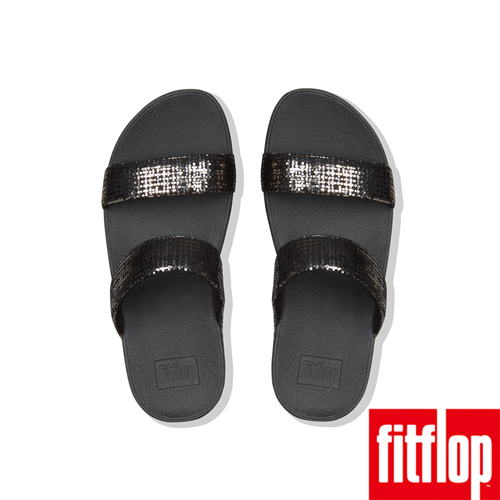 FitFlop CHAIN PRINT雙帶涼鞋黑色