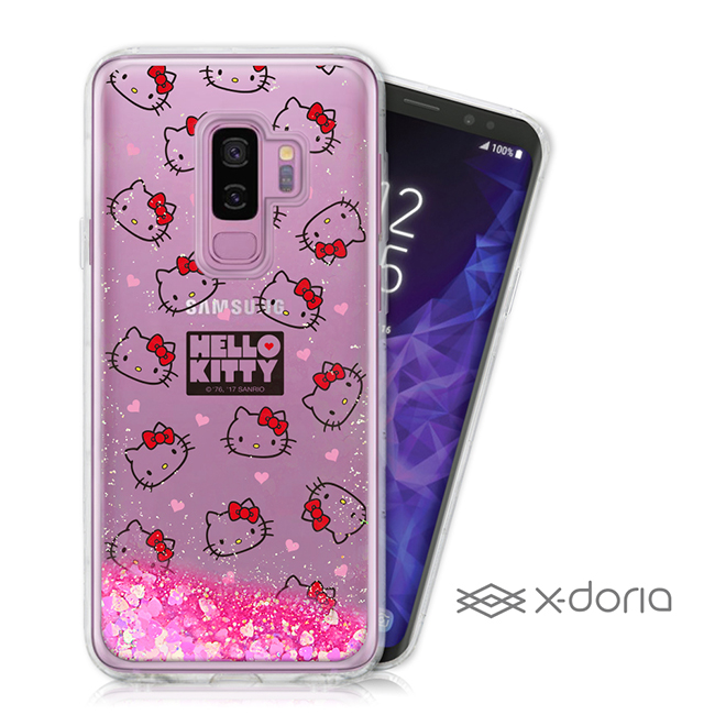 Hello Kitty SAMSUNG S9 Plus 亮片流沙手機軟殼 - 經典