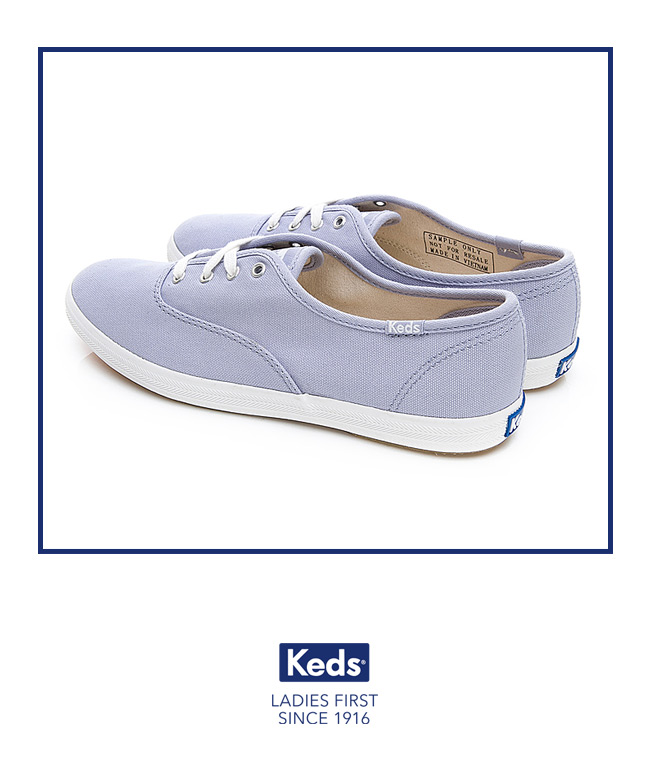 Keds CHAMPION 玩色經典綁帶休閒鞋-淡紫