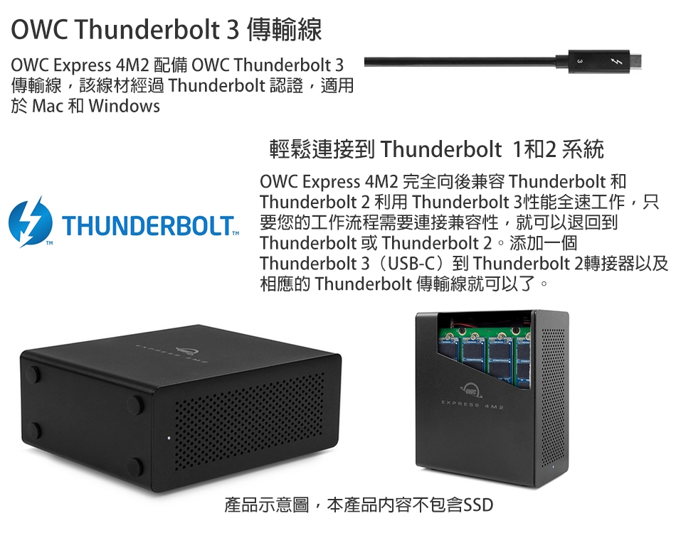 OWC Express 4M2 -Thunderbolt3 四槽 M.2SSD 外接盒