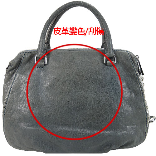 MICHAEL KORS ODETTE GROMMET皮革手提/斜背包(大/灰/展示品)