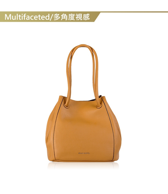 BRAUN BUFFEL -DELIA-P黛莉亞系列荔枝紋水桶包 - 吉米黃