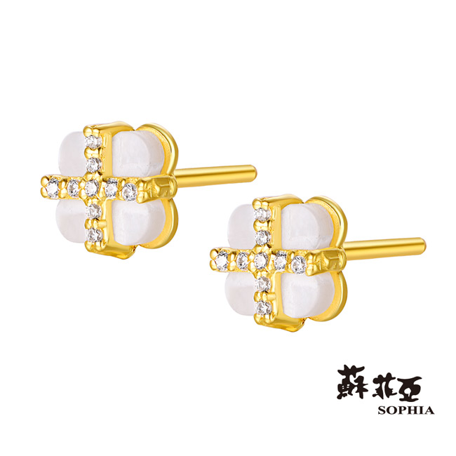 蘇菲亞SOPHIA - GoldShine系列冰雪黃金耳環