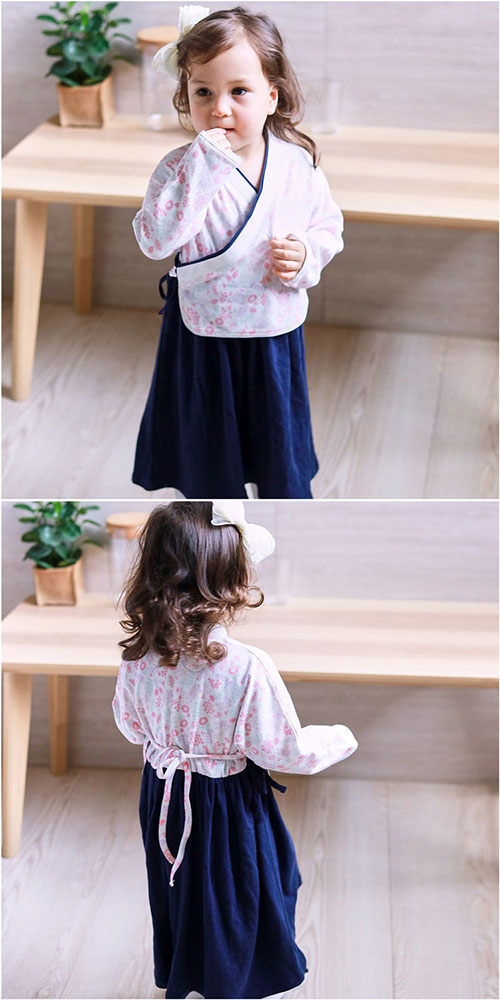 baby童衣 中國風假兩件復古造型連衣裙 82031
