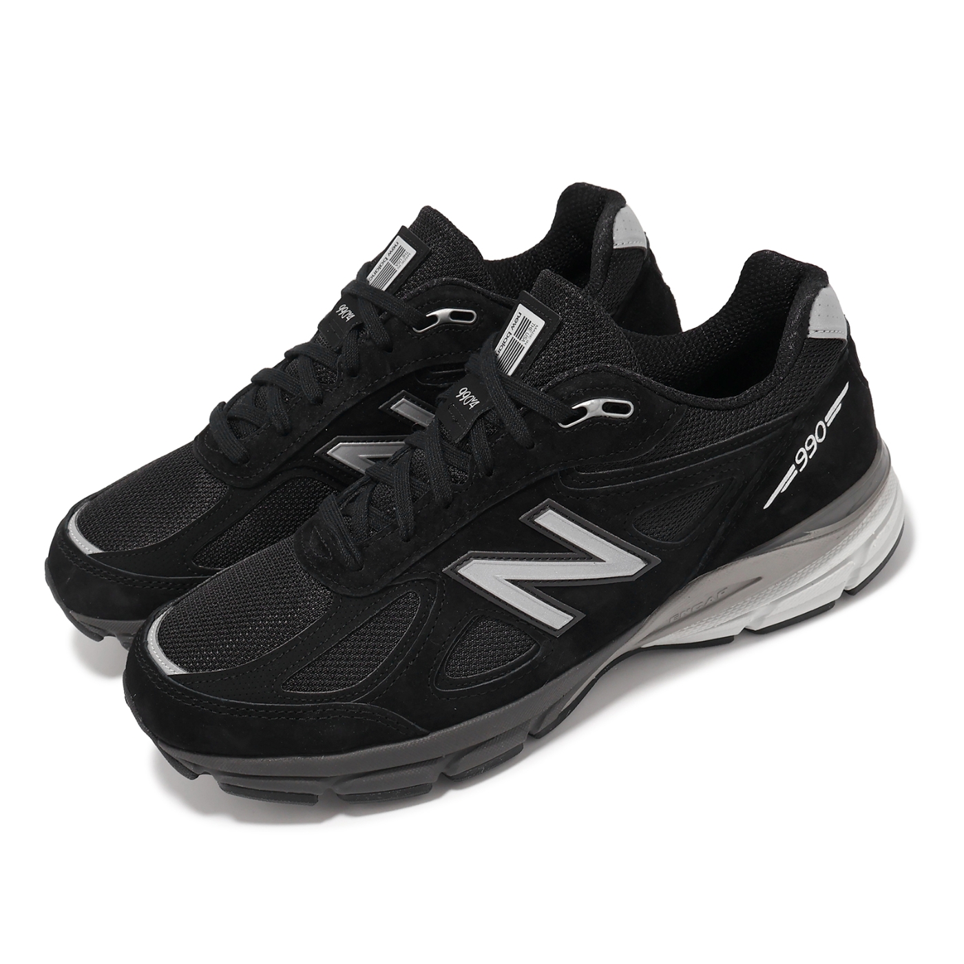 New Balance 休閒鞋990 V4 男鞋女鞋黑灰美製麂皮緩震經典情侶鞋NB