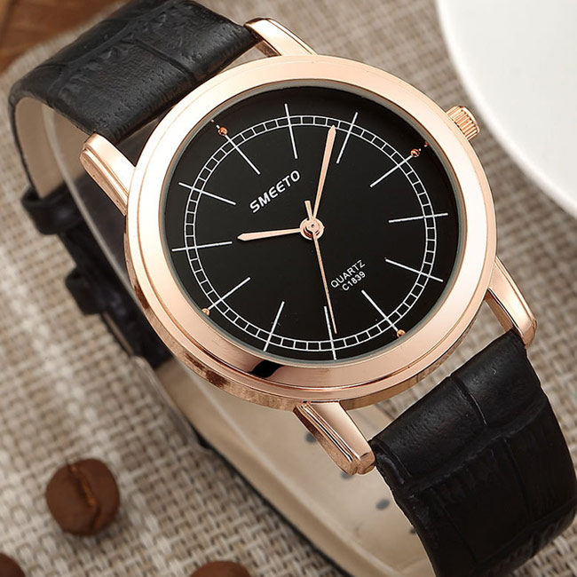 Watch-123 玫金框別緻錶盤業務高手手錶 (4色任選)