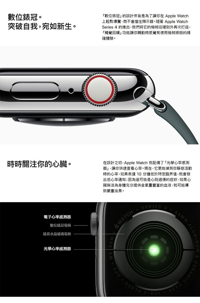 Apple Nike+ S4 GPS+網路 40mm 銀色鋁金屬錶殼搭白色運動型錶帶