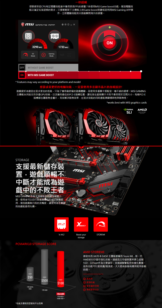 MSI微星 B450 GAMING PLUS 主機板