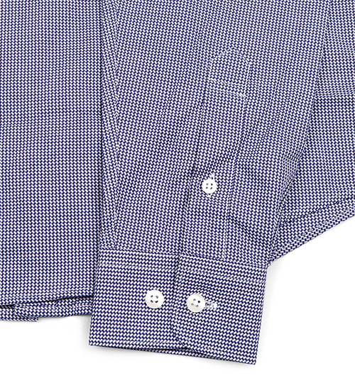 GIBBON 精紡純棉細格紋休閒襯衫‧深紫