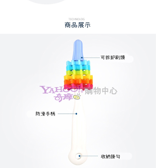 嬰兒矽膠奶瓶刷+奶嘴刷組合-2組 (共4入)