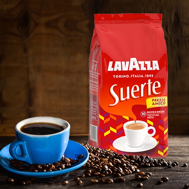 LAVAZZA 濃醇咖啡豆(1000g)+每日咖啡粉(250g)