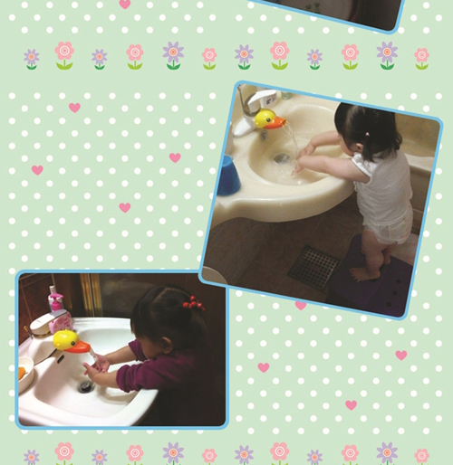 JoyNa兒童洗漱洗手必備輔助水龍頭卡通造型洗手器-2入組