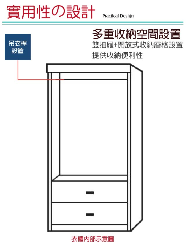 綠活居 毛利斯時尚2.8尺實木開門衣櫃/收納櫃-84x55x181cm免組