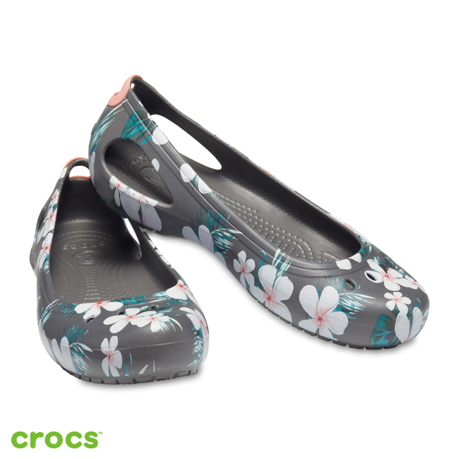 Crocs 卡駱馳 (女鞋) 卡笛花卉輕便鞋 205633-98G