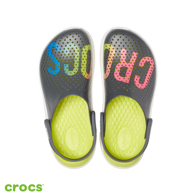 Crocs 卡駱馳 (中性鞋) 瘋狂LOGO克駱格 205893-04O