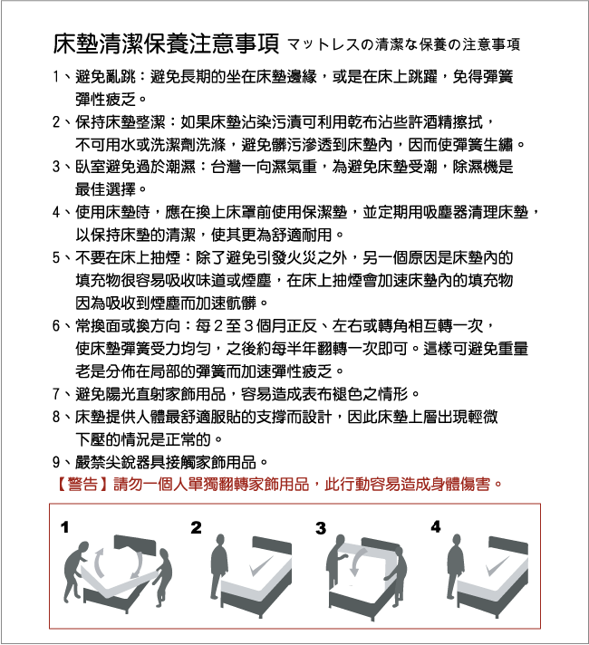 Ally愛麗 正三線3M防潑水蜂巢獨立筒床墊-雙人加大6尺