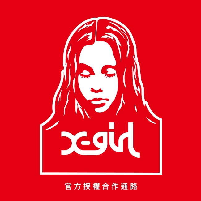 X-girl LOGO TAPE SKIRT牛仔裙-淺藍