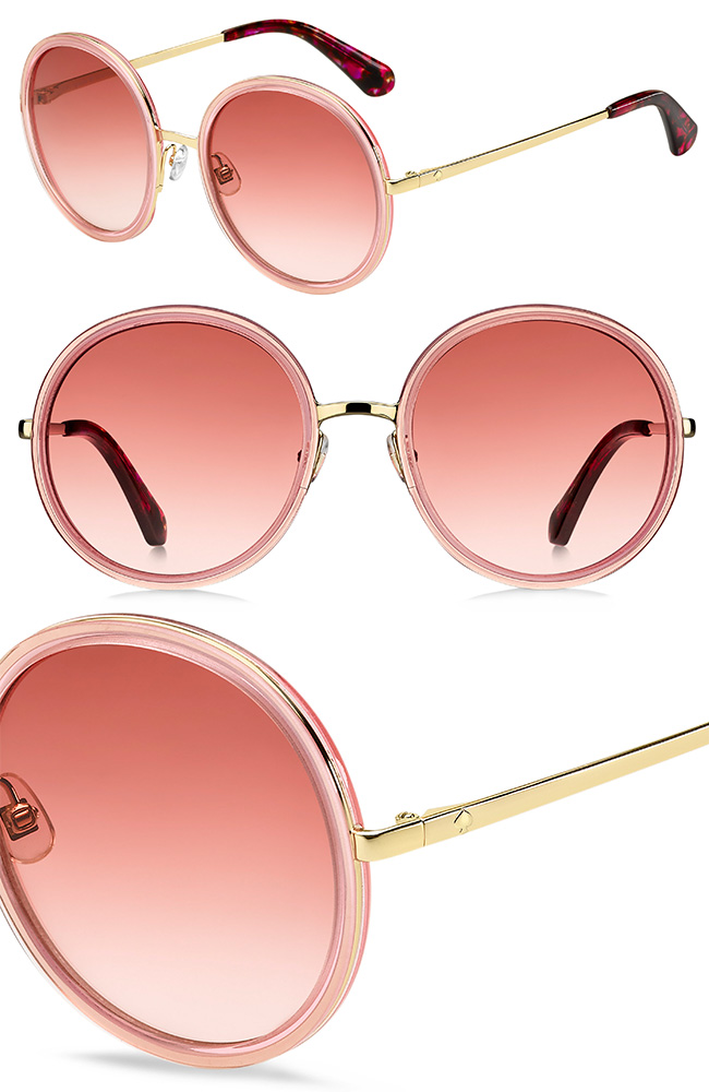 Kate Spade LAMONICA/S -潮流圓框太陽眼鏡 粉色