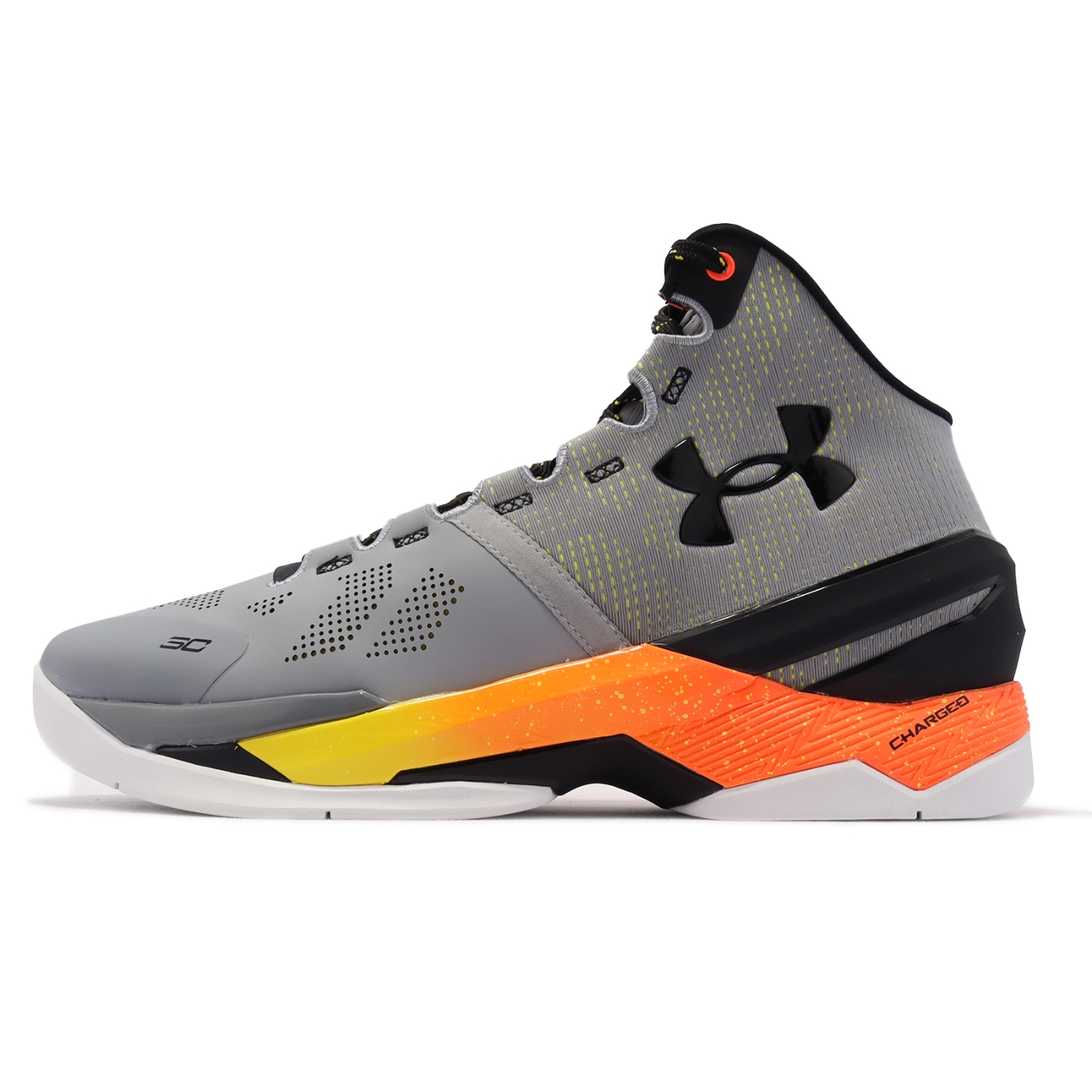 Under Armour 籃球鞋Curry 2 灰橘黃男鞋Iron Sharpens UA