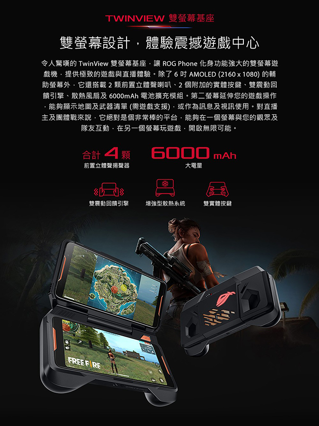 ASUS 華碩 ROG Phone TwinView 雙螢幕基座