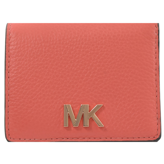 MICHAEL KORS MONTGOMERY大金屬MK字釦式零錢短夾(柚色)
