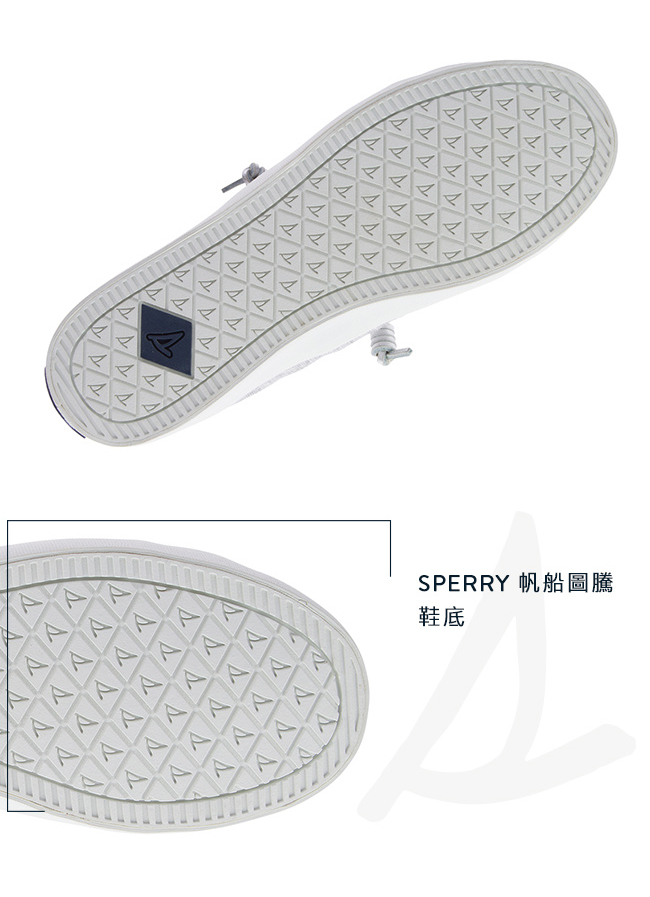 SPERRY 經典復古甜心粉嫩帆布鞋(女)-銀色