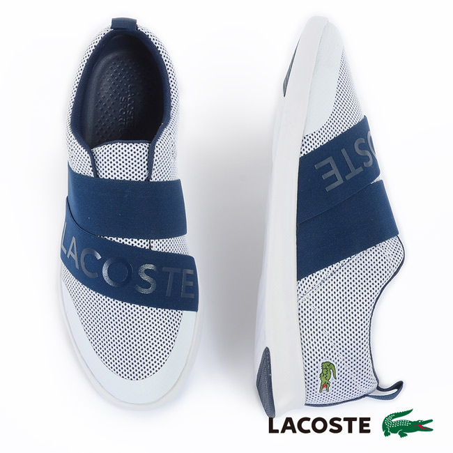 LACOSTE 女用休閒鞋-藍/灰