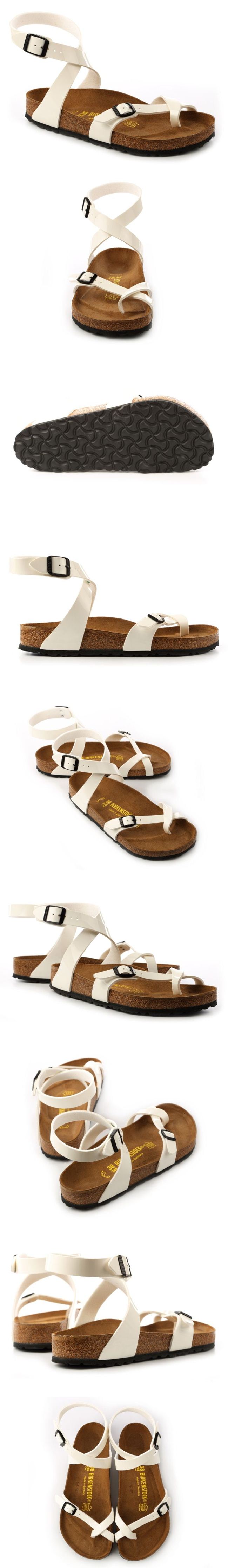 勃肯BIRKENSTOCK 013931。YARA亞拉夾 夾腳繫踝拖鞋(白色)