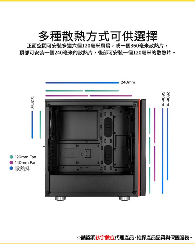 【CORSAIR海盜船】Carbide SPEC-06 鋼化玻璃中塔式機殼-黑