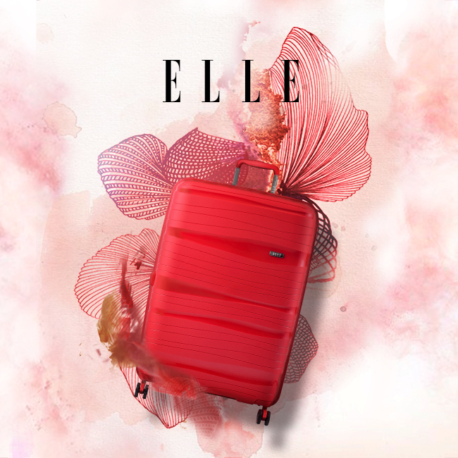 ELLE 鏡花水月第二代-29吋特級極輕防刮PP材質行李箱- 胭脂