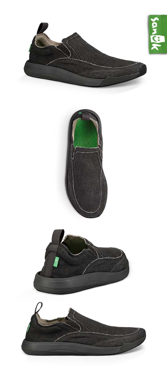 SANUK CHIBA QUEST 率性拉環設計休閒鞋-中性款(黑色)