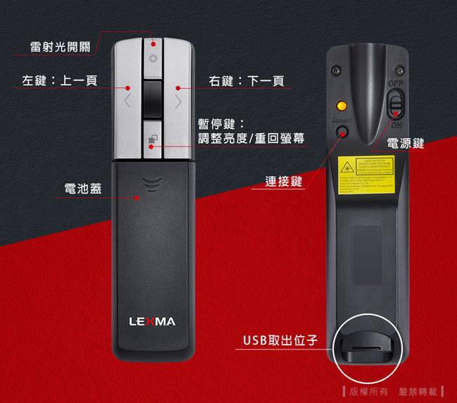 LEXMA MP9 2.4GHz無線簡報器