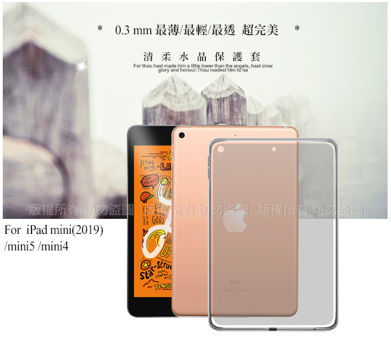 City 2019 iPad mini/iPad mini 5 超薄清柔隱形保護套