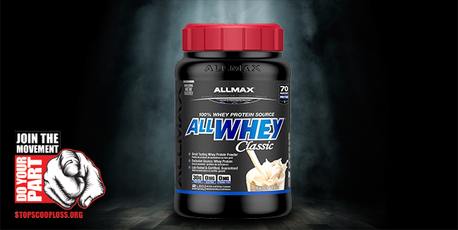 (結帳再82折)ALLMAX奧美仕ALLWHEYCLASSIC經典乳清蛋白巧克力口味2磅送束口袋