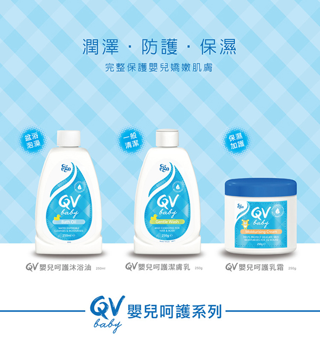 QV嬰兒潔膚乳250G/瓶