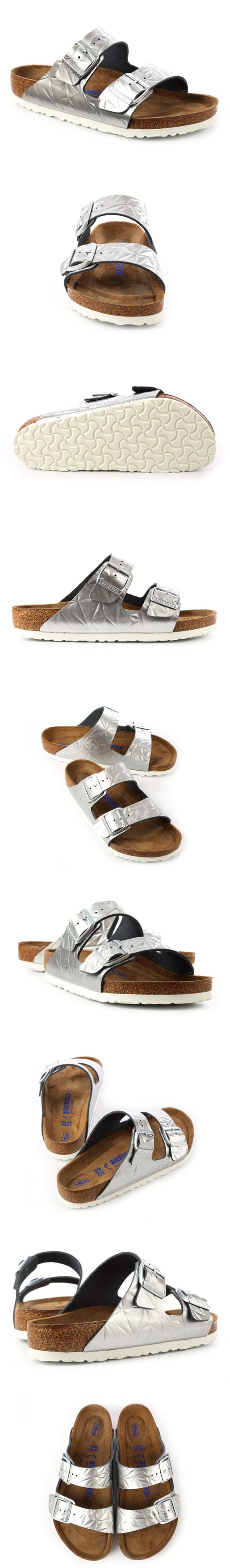 勃肯BIRKENSTOCK 1008479。ARIZONA經典二條拖鞋(光譜銀)