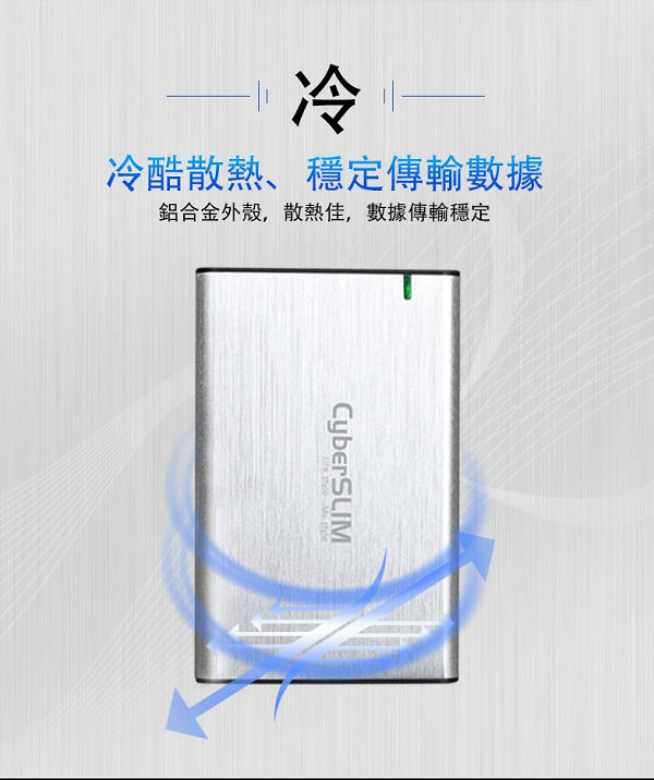 CyberSLIM 2.5吋硬碟外接盒 SSD 行動固態硬碟盒Type-c B25U31