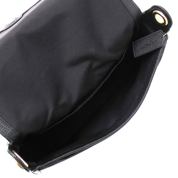 COACH 鵝卵石皮革 / JES MESSENGER 斜背包(黑色)