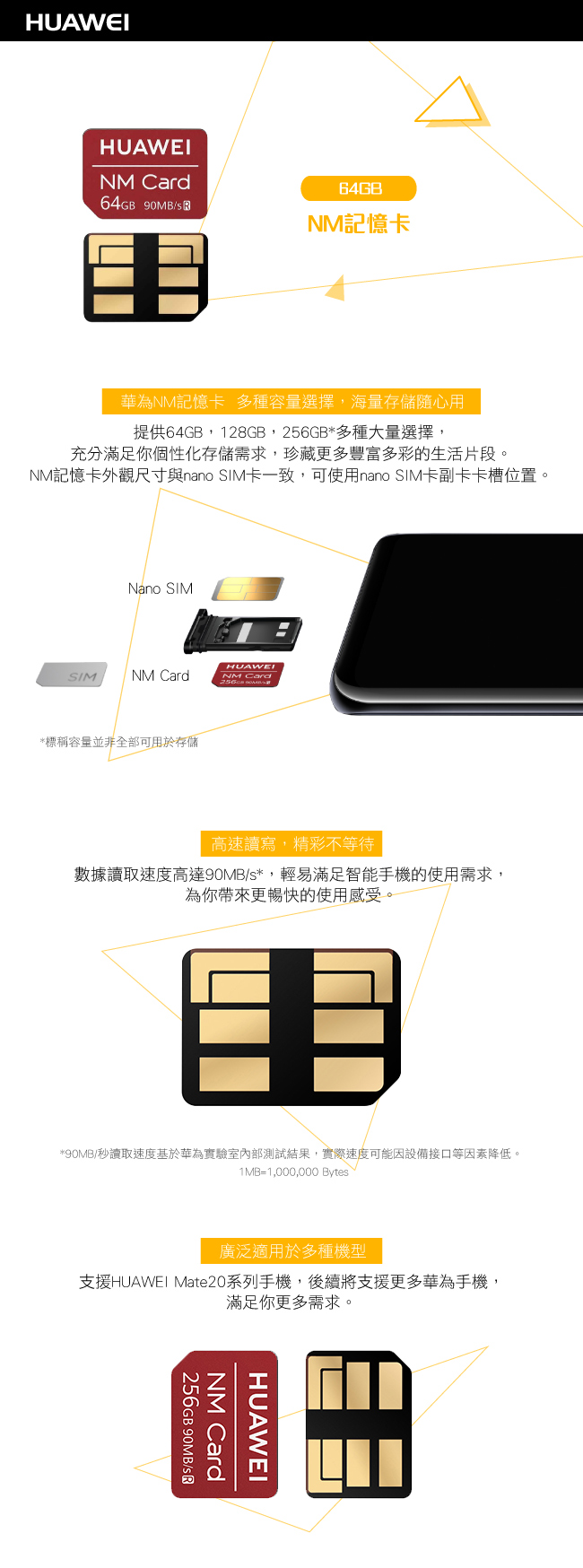 HUAWEI華為 原廠NM Card 64GB 存儲卡