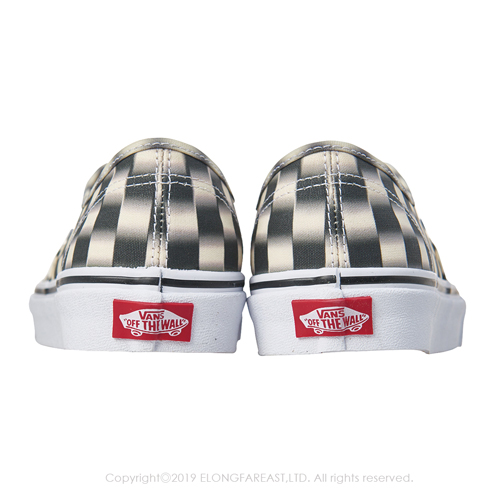 (男)VANS Authentic 眩暈棋盤格綁帶休閒鞋*黑白