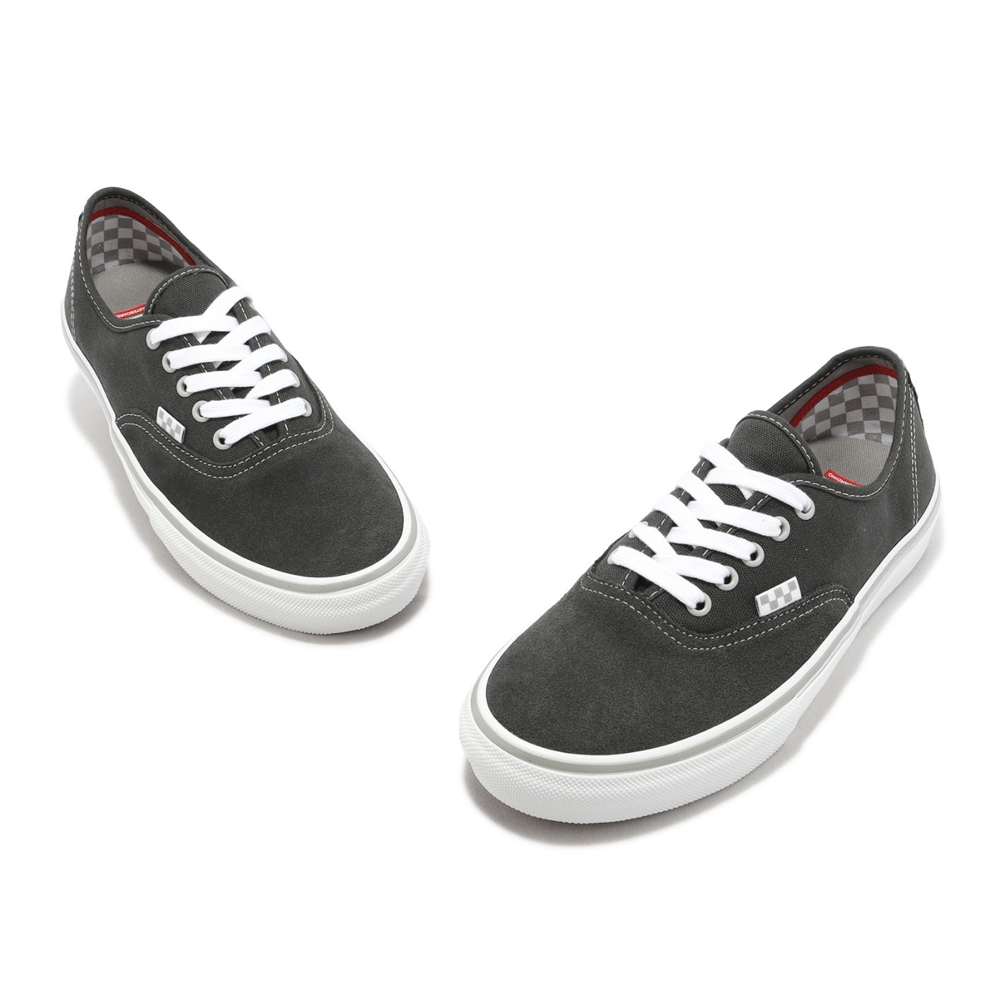 Vans 滑板鞋Skate Authentic 男鞋深灰帆布麂皮基本款休閒鞋VN0A5FC8DGW