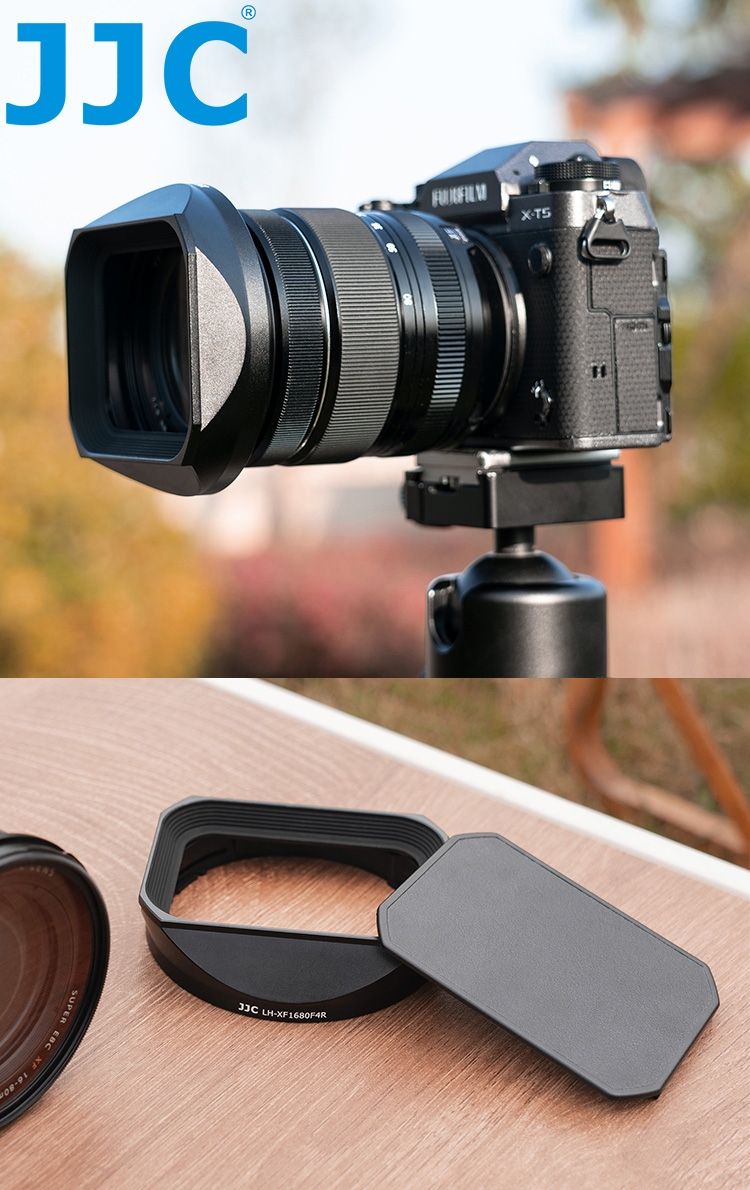 JJC副廠富士Fujifilm遮光罩LH-XF1680F4R(鋁合金製;附蓋;可搭Ф72mm保護