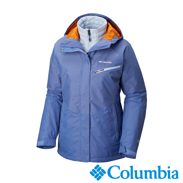 Columbia哥倫比亞 女款-Omni-HEAT鋁點保暖防水兩件式化纖外套-暗紅