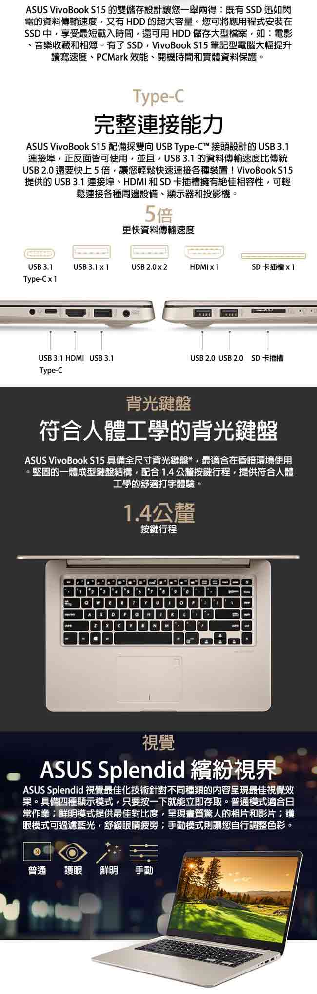 ASUS S510UN 15吋筆電 (i5-8250U/8G/MX150/256G/特仕版