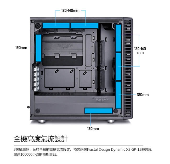 【Fractal Design】 Define Mini C TC 鋼化玻璃透側電腦機殼
